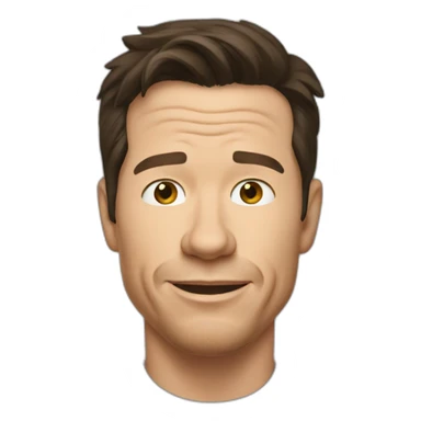 mark wahlberg cartoon wearing henley sticker