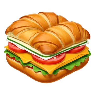 croissant sandwich sticker