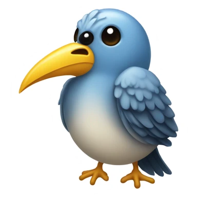 Bird holding poop sticker