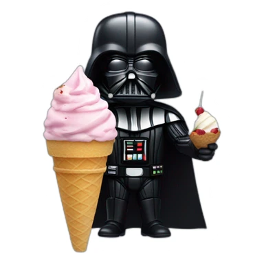 Dart Vader with ice cream sticker
