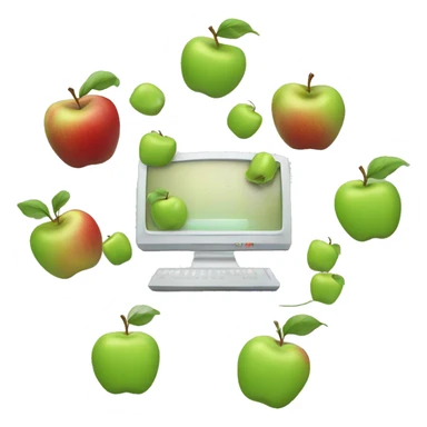 Computer sience with apples sticker