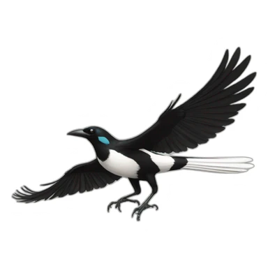 Magpie swoop sticker