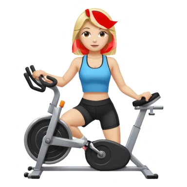 Blonde Girl in a gym Wheel sticker