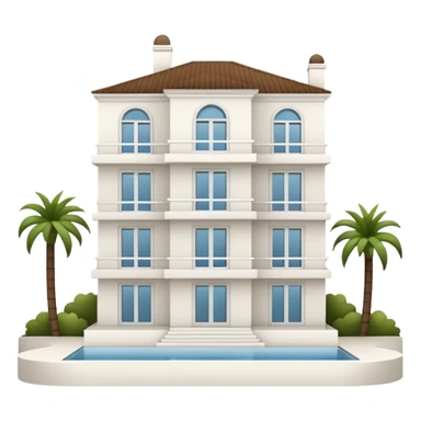 white 3 floor luxurious villa sticker