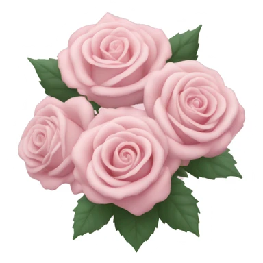 pastel pink winter rose bouquet sticker