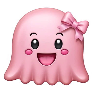 SPAM MEAT kawaii ghost EMOJI with bow sticker