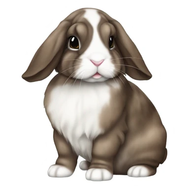 Brindle holland lop bunny  sticker