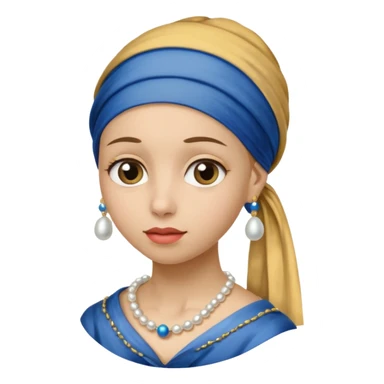 Girl with a Pearl Earring painting sticker