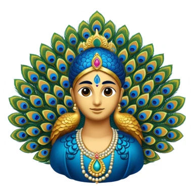 Murugan vel emoji with peacock sticker