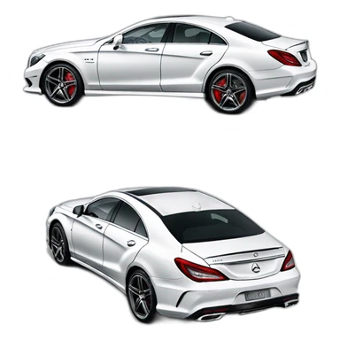 white cls 63 back view and side view sticker