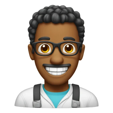 Nerd with goofy teeth  sticker