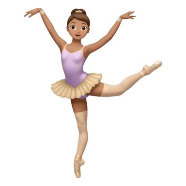 Ballet dancer in just over the knee socks, leotard and long brown hair sticker