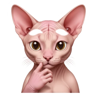Sphynx cat nose picking sticker