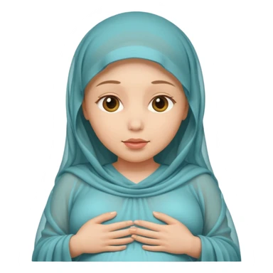 Une femme voilée enceinte sticker