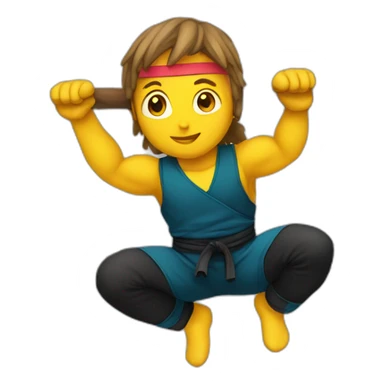 Ninja Warrior Athlete hanging from a bar sticker