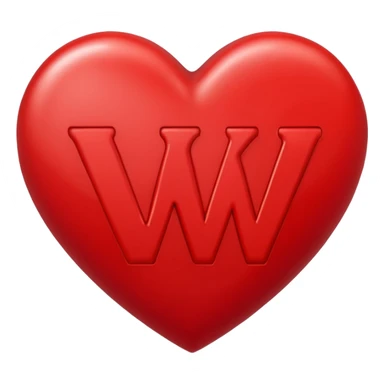 letters, M + V in a heart  sticker