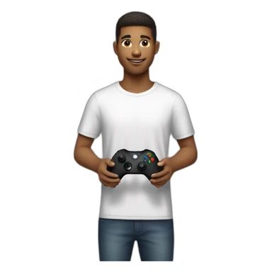 Jeune homme 20 ans qui lance une manette de jeu xbox sticker