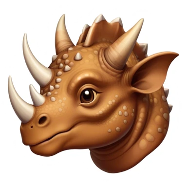 kind face of a triceratops  sticker