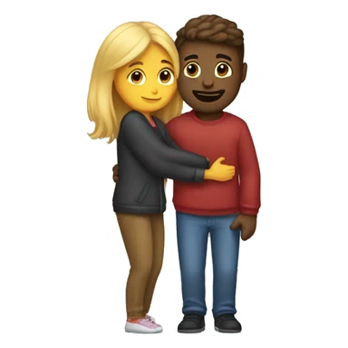 Boyfriend and girlfriend hugging sticker