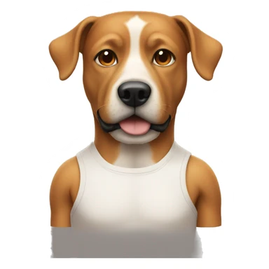 Human body with dog head sticker
