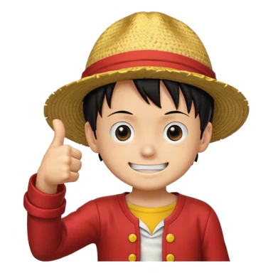 luffy giving a thumbs up sticker
