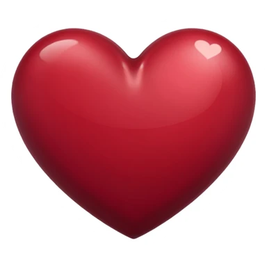 Burgundy red heart sticker