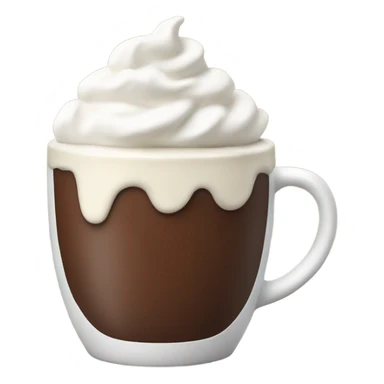 Hot chocolate with whipped cream  sticker
