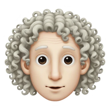 Branco, cabelo enrolado, nariz grande sticker