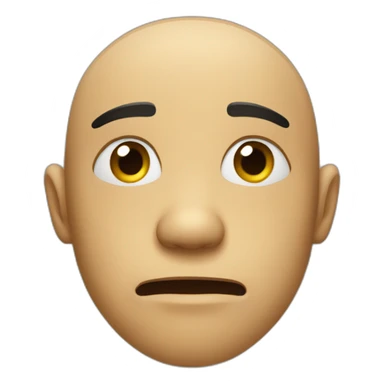 A facial expression that expresses discomfort sticker