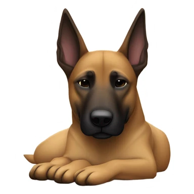 Dark Belgian malinois sleeping sticker
