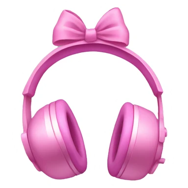Headphones with pink bows sticker