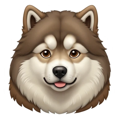 Brown Alaskan Malamute dog sticker