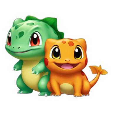 Bulbasaur And charmander sticker