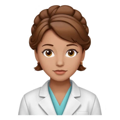 healthcare instructor standing up brown hair updo sticker