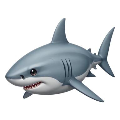 Shark frowning sticker