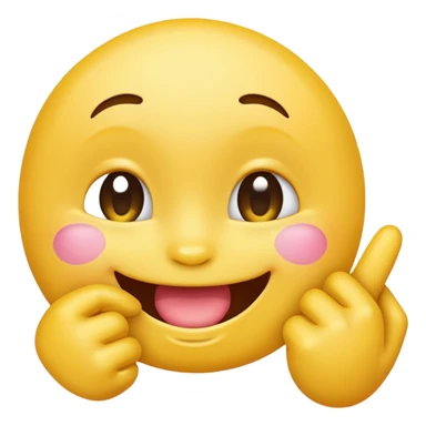 Finger biting flirty yellow emoji sticker