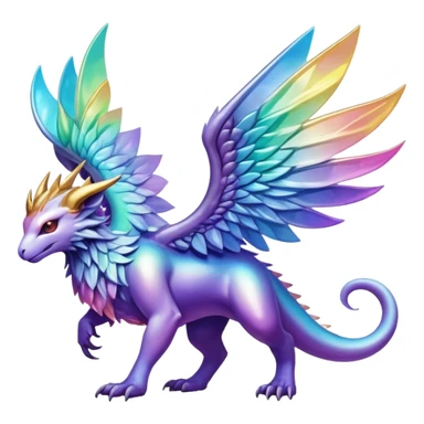Epic divine legendary complex detailed iridescent gradients aesthetic-scenery-Fakémon-creature sticker