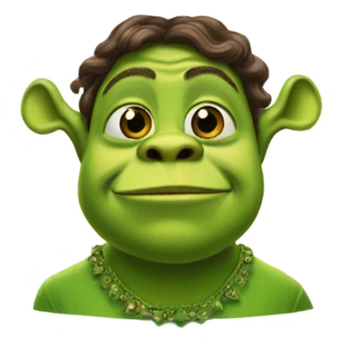 shrek in a frog costume sticker