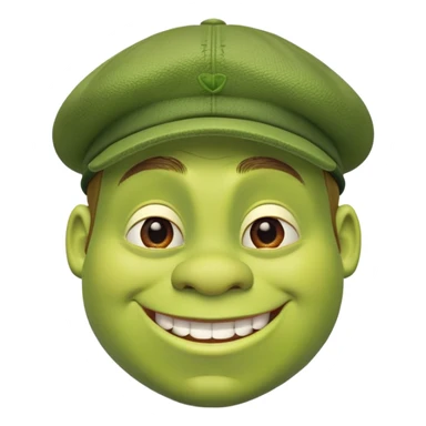 Шрек в кепке sticker