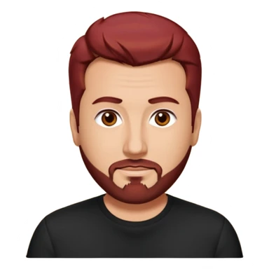 Joey Fatone brown eyes, dark red hair, black shirt sticker