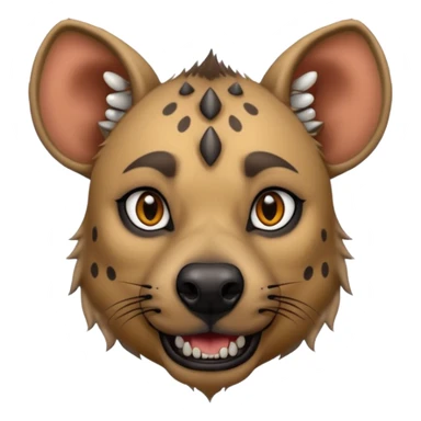 hyena with cheek piercings sticker