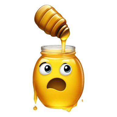 Emoji throwing up honey with no bees around  sticker