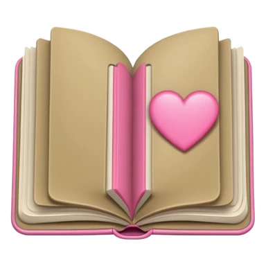 Khaki Open book in a girly style sticker
