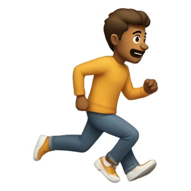 Dad running away from family sticker