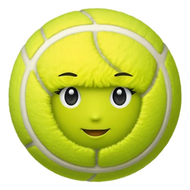 tennis ball with female gender sign sticker