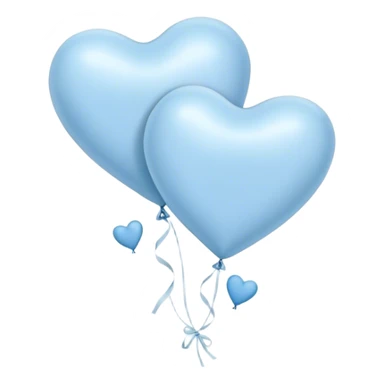 navy love letter in pastel blue and perl heart-shaped balloons sticker