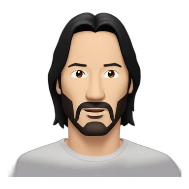 Keanu Reeves in a awkward face sticker