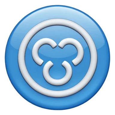 Un verificado blanco con el fondo azul y dentro de un circulo sticker