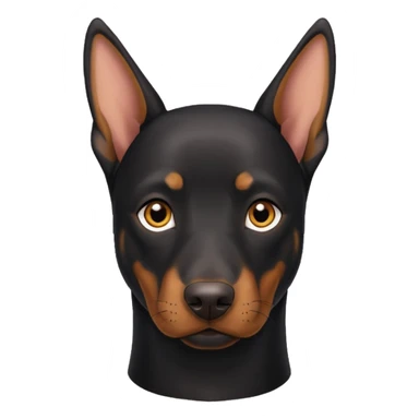 Dobermann hängeohren sticker