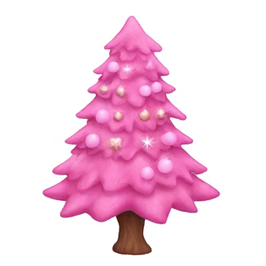 A pink aesthetic Xmas tree sticker